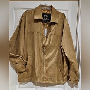 NWT Weatherproof Men's Microfiber Golf  Jacket Khaki Sz XL